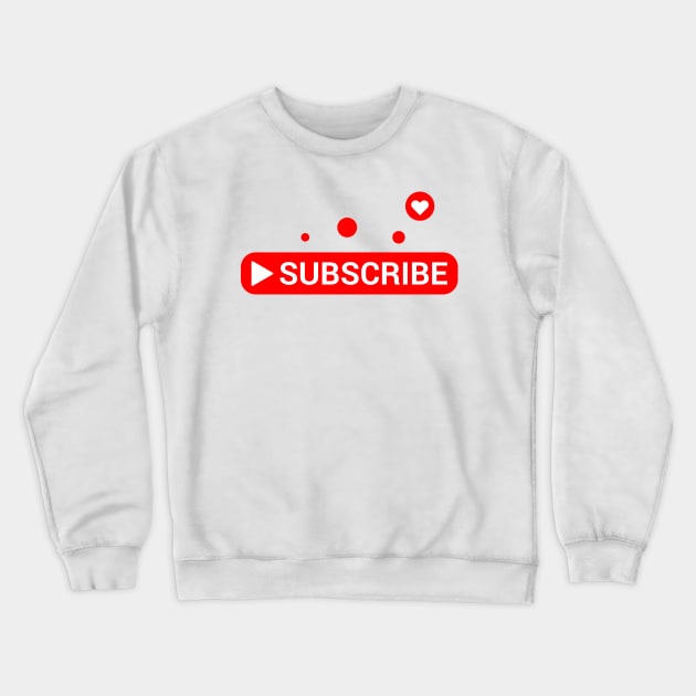 Subscribe Button Crewneck Sweatshirt by Zephyr's Tune